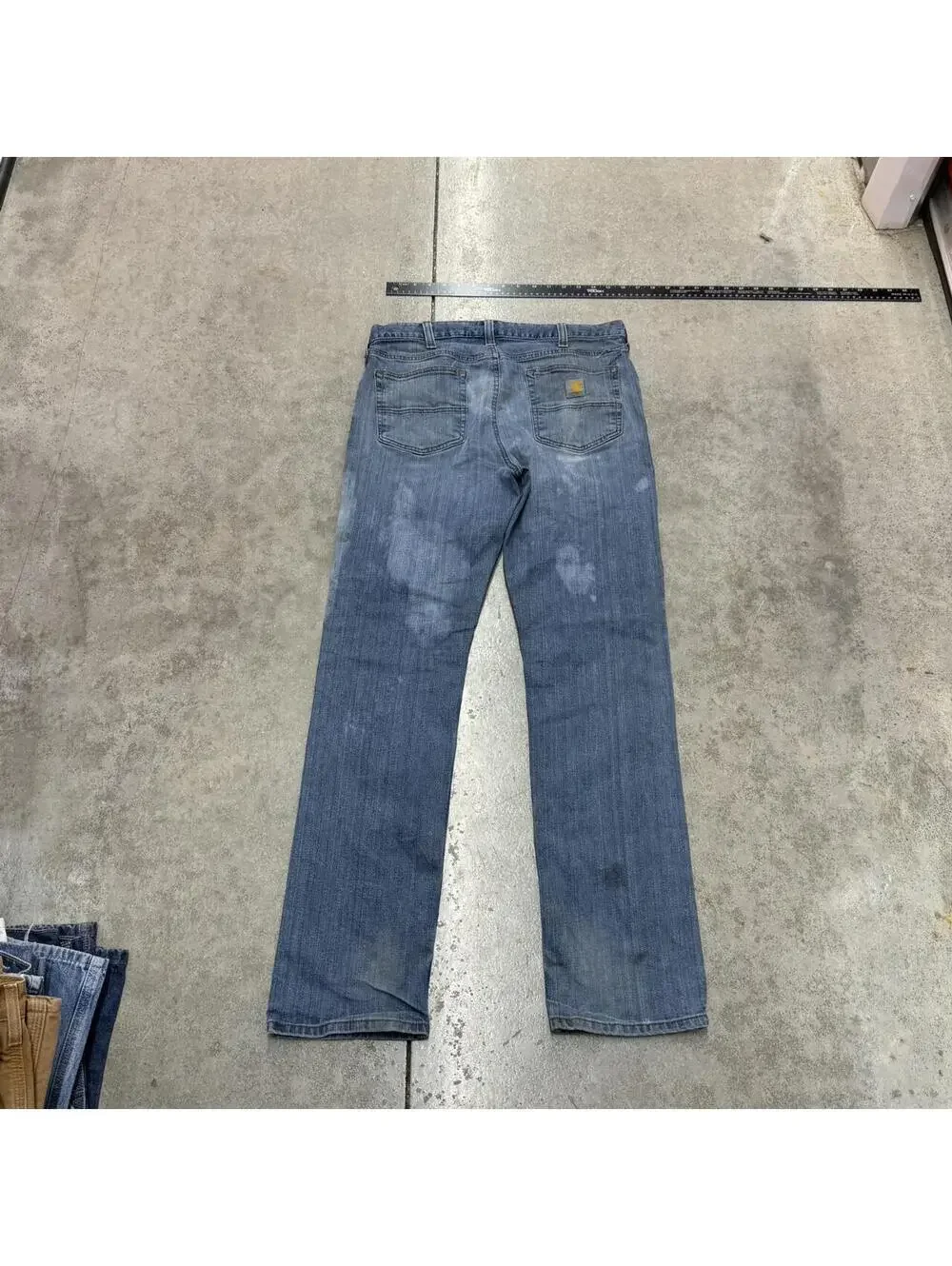 vintage carhartt blue relaxed fit jeans size 34 x 34